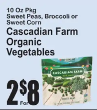 SuperFresh Cascadian Farm Organic Vegetables offer