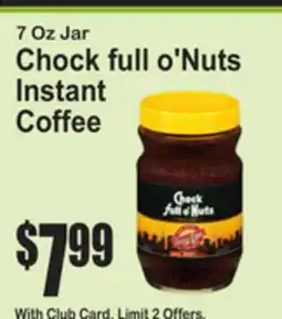 SuperFresh Chock full o'Nuts Instant Coffee offer
