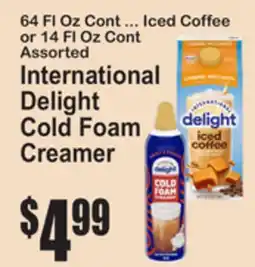 SuperFresh 64 FL Oz Cont ... Iced Coffee or 14 Fl Oz Cont Assorted International Delight Cold Foam Creamer offer