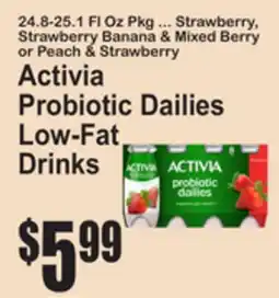 SuperFresh Activia Probiotic Dailies Low-Fat Drinks offer