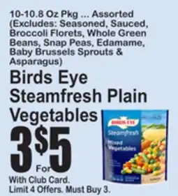 SuperFresh Birds Eye Steamfresh Plain Vegetables offer