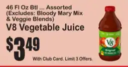SuperFresh 46 Fl Oz Btl ... Assorted (Excludes: Bloody Mary Mix & Veggie Blends)V8 Vegetable Juice offer