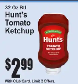 SuperFresh 32 Oz Btl Hunt's Tomato Ketchup offer