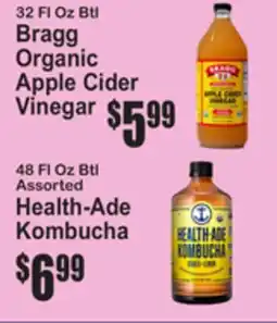SuperFresh 32 Fl Oz Btl Bragg Organic Apple Cider Vinegar, 48 Fl Oz Btl Assorted Health-Ade Kombucha offer