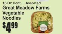 SuperFresh Great Meadow Farms Vegetable Noodles offer