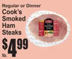 SuperFresh Regular or Dinner Cook's Smoked Ham Steaks offer