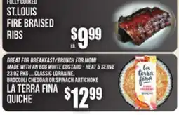 SuperFresh FULLY COOKED ST.LOUIS FIRE BRAISED RIBS, LA TERRA FINA QUICHE offer