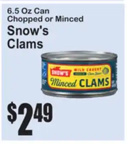 SuperFresh 6.5 Oz Can Chopped or Minced Snow's Clams offer