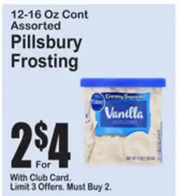 SuperFresh 12-16 Oz Cont Assorted Pillsbury Frosting offer