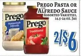 Trade Fair Supermarket Prego pasta or alfredo sauce offer