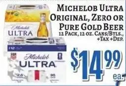 Trade Fair Supermarket Michelob ultra original, zero or pure gold beer offer