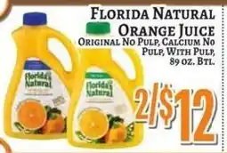 Trade Fair Supermarket Florida natural orange juice offer