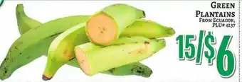 Trade Fair Supermarket Green plantains offer