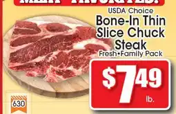 Supremo Foods Inc USDA Choice Bone-In Thin Slice Chuck Steak offer