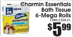 Supremo Foods Inc Charmin Essentials Bath Tissue 6-Mega Rolls offer