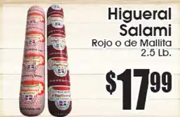 Supremo Foods Inc Higueral Salami Rojo o de Mallita offer