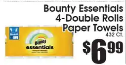 Supremo Foods Inc Bounty Essentials 4-Double Rolls Paper Towels offer