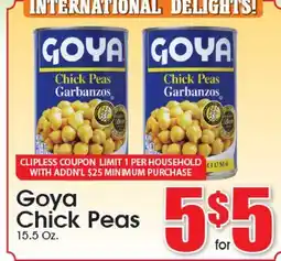 Supremo Foods Inc Goya Chick Peas offer