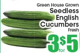 Supremo Foods Inc Green House Grown Seedless English Cucumbers offer