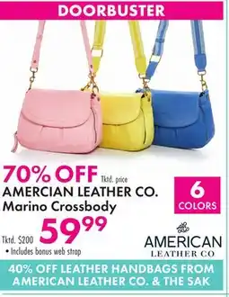 Boscov's AMERCIAN LEATHER CO. Marino Crossbody offer