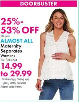 Boscov's Maternity Separates Womens offer
