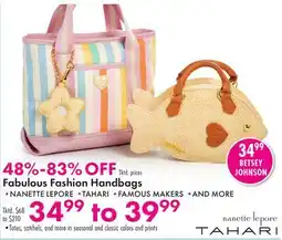 Boscov's Fabulous Fashion Handbags offer