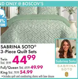 Boscov's SABRINA SOTO 3-Piece Quilt Sets offer