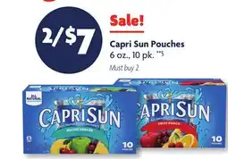 Family Dollar Capri Sun Pouches offer