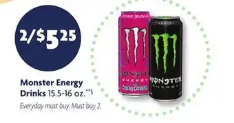 Family Dollar Monster Energy Drinks offer