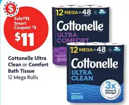 Family Dollar Cottonelle Ultra Clean or Comfort Bath Tissue offer