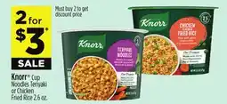 Dollar General Knorr Cup Noodles Teriyaki or Chicken Fried Rice offer