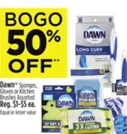 Dollar General Dawn Sponges, Gloves or Kitchen Brushes offer