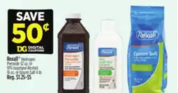 Dollar General Rexall Hydrogen Peroxide 32 oz. or 91% Isopropyl Alcohol 16 oz. or Epsom Salt 4 lb offer