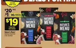 Dollar General Nature's Menu Premium Dog Food offer