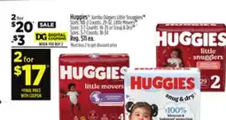 Dollar General Huggies Jumbo Diapers Little Snugglers offer