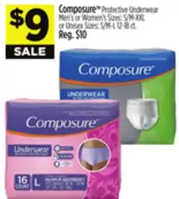 Dollar General Composure Protective Underwear offer