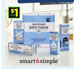 Dollar General Smart&Simple Tall Kitchen Bags, Small Trash Bags, Bath Tissue, Medium Trash Bags, Large Trash Bags offer
