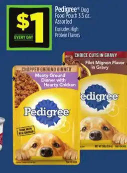Dollar General Pedigree Dog Food Pouch offer