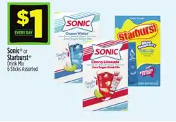 Dollar General Sonic or Starburst Drink Mix offer