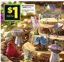 Dollar General Mini Garden Gnomes or Fairies offer