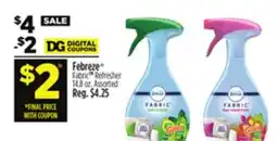 Dollar General Febreze Fabric Refresher offer