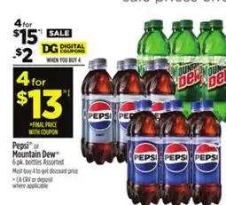 Dollar General Pepsi or Mountain Dew offer