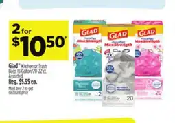 Dollar General Glad Kitchen or Trash Bags offer
