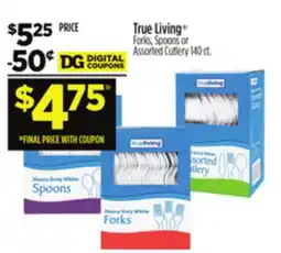 Dollar General True Living Forks, Spoons or Assorted Cutlery offer