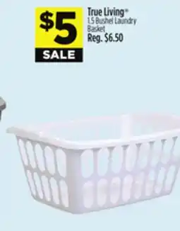 Dollar General True Living 1.5 Bushel Laundry Basket offer