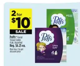 Dollar General Puffs Facial Tissue Cubes offer