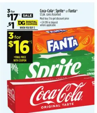 Dollar General Coca-Cola , Sprite or Fanta offer