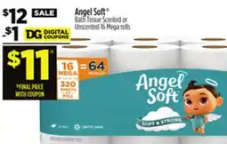 Dollar General Angel Soft Bath Tissue Scented or Unscented offer