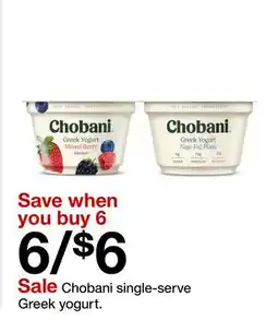 Target Chobani single-serve Greek yogurt offer