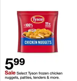 Target Select Tyson frozen chicken nuggets, patties, tenders & more offer